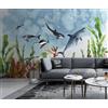 Decorazione artistica Jess Carta da parati squalo subacqueo 3D murale rimovibile autoadesiva 1024