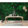 Decorazione artistica Jess Carta da parati foresta verde 3D murale rimovibile autoadesiva 301