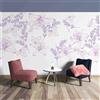 Decorazione artistica Jess Carta da parati 3D floreale lavanda murale rimovibile autoadesiva 44