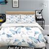 Decorazione artistica Jess Copripiumino trapuntato 3D blu farfalla set lenzuola