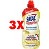 Smac 3 X Smac Express Detersivo Pavimenti 1000 Ml. Detergenza Freschezza Agrumi