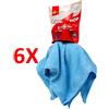 SUPERFIVE 6 X Super Five Panno Mop Non Graffia 3 Panni Uniti In Microfibra