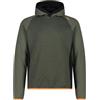 CMP - Felpa da uomo con cappuccio fisso in pile Stretch Performance, Olive Mel., 46