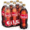 Coca Cola 6 BOTTIGLIE COCA COLA SENZA CAFFEINA 1,5 LITRI BIBITA FRIZZANTE BEVANDA GASSATA