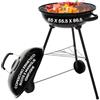 Avilia Barbecue a Carbonella Carmensa 43 cm - Il BBQ a Carbone Perfetto per le Tue Giornate Estive! Montaggio Veloce, Cottura Grill e Forno, Nero