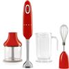 Smeg : frullatore ad immersione rosso con accessori- linea 50's Style