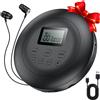 Gueray Lettore CD Portatile Lettores CD Personale con Cuffie Display LCD Anti Skip