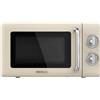 Cecotec Microonde Meccanico 20L Proclean 3010 Beige 700W Design Retro Acciaio