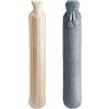 Homealexa Borsa dell'Acqua Calda Lunga, cato con Peluche Morbida 2L Boule Acqua Calda a Tubo per Collo Spalla 73 x 13 cm in Gomma Premium
