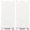 VIMAR 0R14001 Plana Interruttore 1P 16 AX 250 V, illuminabile, tasto sostituibile, bianco. Max 200 W per lampade con ballast integrato (IEC 60669-1:2017), 1 pezzo (Confezione da 2)
