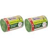 Domopak Spazzy Sacchi Nettezza Saccoverde Avvolgi & Chiudi 100% Riciclato Da Post-Consumo - Condominiale 110 Lt - Verde - Confezione Da 70 Pezzi