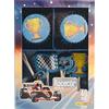DECOCINO Racecar - Set per muffin, 48 pezzi, 24 pirottini per cupcake con diametro di 5 cm e 24 topper per muffin in in carta, decorazione ideale per compleanni e feste a tema