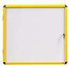 Bi-Office Bacheca Magnetica Ultrabrite, Superficie in Acciaio Laccato, Con Cornice In Aluminio Giallo, 1 x A4, Chiusura a Chiave