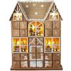 WELL HOME MOBILIARIO & DECORACIÓN Well Home - Calendario dell'Avvento LED in legno compensato con set di scatole e luci