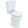 Ideal Standard Tirso plus - Set WC da tavolo, colore: bianco, con coperchio rialzato senza flangia Rim LS, sedile freno di caduta, serbatoio sottile, caccia 3/6L, uscita orizzontale, kit di fissaggio