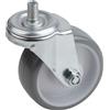 Metafranc Rotella girevole Ø 75 mm - con vite - ruota in poliuretano - battistrada morbido - cuscinetto a rulli - portata 75 kg/rullo di trasporto/rullo per mobili/rullo pesante/802940