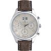 LORENZ CRONOGRAFO 1934 Orologio Uomo 030215FF Gran Data Champagne Cinturino Pell