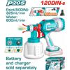 Total PISTOLA VERNICIATORE A SPRUZZO AEROGRAFO A BATTERIA 20V 800ml/min 1000ml TOTAL