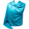 Emila Stola turchese misto seta elegante cerimonia coprispalle donna foulard scialle