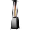 Avilia - Stufa Piramidale a Gas da Esterno Aura 12kW con Accensione Piezoelettrica e Termostato Regolabile per Terrazze e Giardini, Funzionamento con Bombola GPL o Butano, Design Moderno - Nera