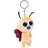 NICI Portachiavi GLUBSCHIS Farfalla Sunshine Lou 9cm - giallo - Compagno di peluche per zaino o borsa, charm coccola con anello metallico per portachiavi | 61842