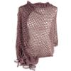 Emila Sciarpa rosa traforata da donna scialle coprispalle caldo stola invernale frange