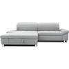 DOMO. collection Divano angolare Mika con funzione di sonno e cassapanca a forma di L, divano letto con schienale e braccioli, angolo imbottito 260 x 178 x 80 cm (larghezza x profondità x altezza),