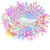 Xushi Luci natale 100 led Natalizi interno esterno Multicolore Cavo Trasparente 10M