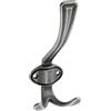 GTV - Appendiabiti Coruña Large - Superficie: Argento Antico - Altezza: 158 mm Larghezza: 66 mm - Appendiabiti per porta, bagno, cucina, corridoio, ufficio, fai da te, in metallo, appendiabiti,