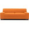 DOMO. collection Norma Divano a 2 posti, Set da 2 Pezzi, Microfibra ingegnerizzato Tessuto Metallo Materiale: Legno, Colore: Arancione, 194x85x74 cm