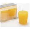 Amadeus - Set di 4 candele votive 4,3 x 4,7 cm senape