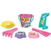 Wader 81542 - Set di giocattoli di sabbia Paw Patrol con secchio da 2 litri, mulino per la sabbia, setaccio, pala, rastrello e due stampi per la sabbia, 7 pezzi, per bambini dai 12 mesi in su