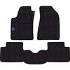 PROPOSTEONLINE Set Tappetini realizzato per RENAULT CLIO SPORTER anno dal 2013 al 2019 in Moquette di fibra fondo Made in Italy Antracite +Logo