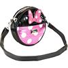Disney Minni Mouse Air-Borsa a Tracolla Rotonda Padding, Nero, 18.5 x 18.5 cm