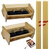 MAKA Outdoor Barbecue Istantaneo Usa e Getta Braciere Legno e Spiedi Piccolo Carbonella 2 pz