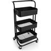 Frankystar Carrello Carrellino Cucina Bagno Mobile Ruote 3 Ripiani Salvaspazio Slim