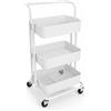 Frankystar Carrello Carrellino Cucina Bagno Mobile Ruote 3 Ripiani Salvaspazio Slim