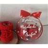 fatto a mano Pallina di Natale con scarpette all'uncinetto,primo Natale,regalo personalizzato