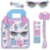 CERDÁ LIFE'S LITTLE MOMENTS Set di bellezza borsa occhiali Stitch | Kit per bambini con treccia, occhiali, pinzette e giarrettiere | Accessori per capelli Disney con motivo pastello e personaggi di Lilo & Stitch