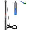 VEVOR Pompa Acqua Sommergibile Pozzi Profondi Acciaio Inox 2200W 9,8 m³/h 144 m