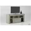 MOBILE BASSO PORTATV PORTA TELEVISORE 130X60X41,6 CM EFF. LEGNO NATURALE CHIARO