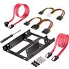 1Pc 2,5 Giri 3,5 pollici Doppio disco SSD Supporto Cavo disco rigido Cavo