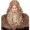 W WIDMANN MILANO Party Fashion - Parrucca vichinga con barba e baffi, capelli sintetici, parrucca a capelli lunghi, Gallia
