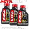 MOTUL 5000 10W40 MA2 SEMI-SINTETICO 3 Litri olio motore 4T Moto Quad Atv Scooter