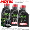 Motul + Hiflo 3 LITRI OLIO MOTUL 5100 10W30 + FILTRO OLIO HIFLO HF951
