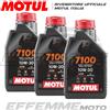MOTUL 7100 10W30 MA2 100% SINTETICO 3 Litri olio motore 4T Moto Quad Atv Scooter