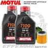 Motul + Hiflo Tagliando PIAGGIO Beverly 400 Abs / 400 S 2021 2022 (2 7100 5W40 + Filtro olio)