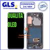 SAMSUNG DISPLAY TOUCH SCREEN+FRAME OLED per SAMSUNG GALAXY S21 SM-G991 FRAME VETRO NERO