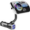 Avizar Kit Bluetooth Auto + Trasmettitore FM MP3 per Smartphone - Presa Accendisigari