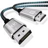 Cuteluding Cavo Displayport HDMI 4K DisplayPort a HDMI cavo 2M DP un